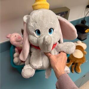 Disney Brand Stuffed Animal Set: Piglet Flounder and Dumbo